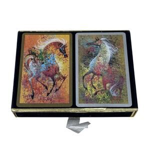 Vintage Double Deck Congress Horse Playing Cards Cel-U-Tone Finish